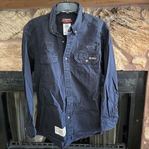 FRC Bulwark Navy Casual Button Down Shirt